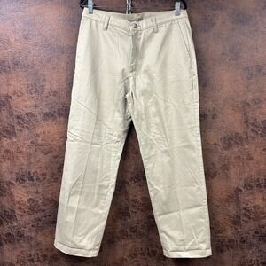 Lee Total Freedom Flat Front Mens 32x30 Slacks Uniform Work Pants Khaki Tan